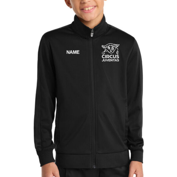 Sport-Tek - Youth Tricot Sleeve Stripe Track Jacket - Embroidered & Printed Logos **Add Name For $5** Thumbnail