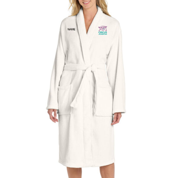 Port Authority® Plush Microfleece Shawl Collar Robe - Embroidered Logo **Add Name For $5** Thumbnail