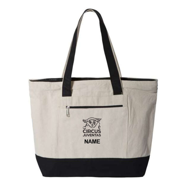 Q-Tees - 19L Zippered Tote - Embroidered Logo **Add Name For $5** Thumbnail